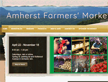 Tablet Screenshot of amherstfarmersmarket.com